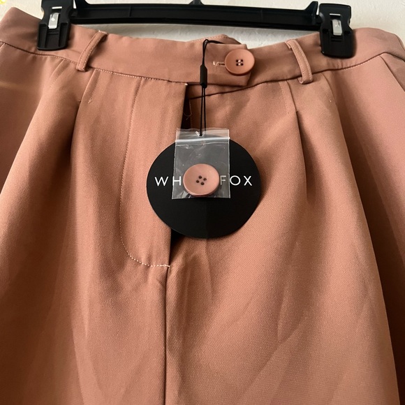 Tan white fox split hem trousers - Picture 3 of 7